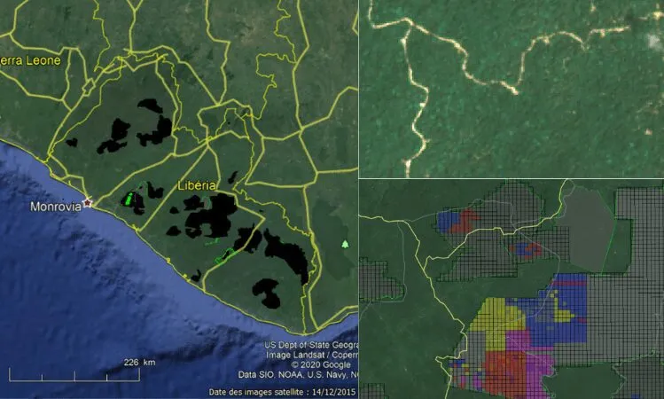 Screenshot of Sentinel satellite imagery